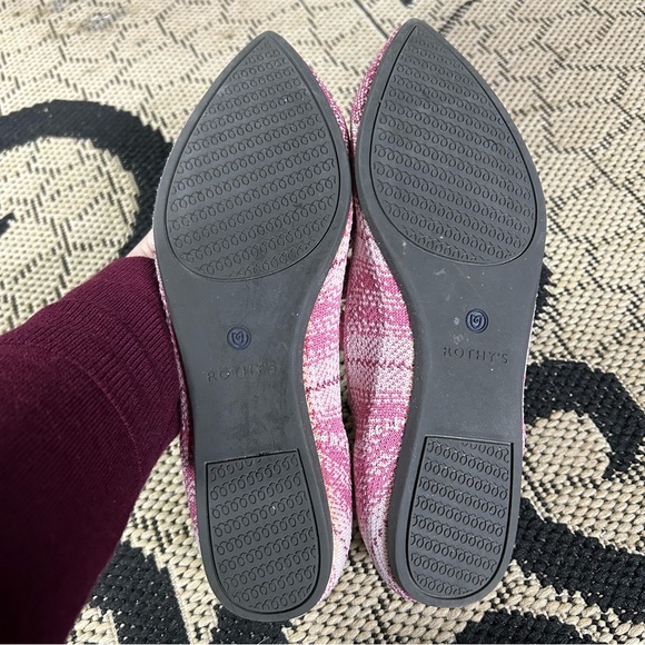 Pink patterned Rothys point 8.5 - Picture 4 of 5